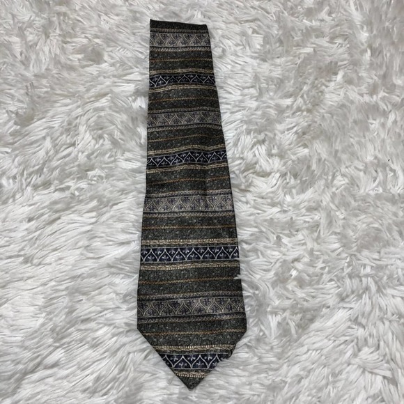 Signorcelli D'Italia Other - Signorcelli d'Italia Mens Tie Brown Striped Silk Necktie